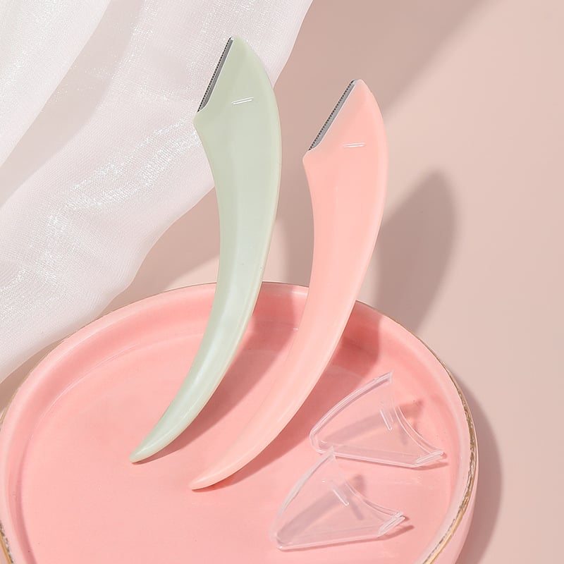 ⚡Beginner's Safety Eyebrow Razor - Stainless Steel Crescent Blade with Micro-Guard