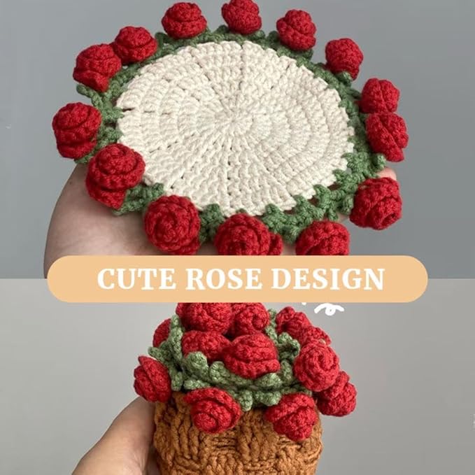 Crochet Flower Blanket Coasters