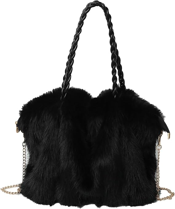 🍂New fashion trend retro plush bag 👜 Crossbody Chain Bag