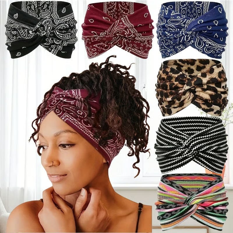Bohemian style paisley sports headband