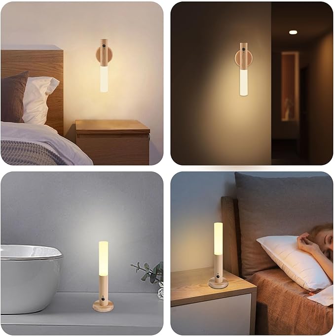 Wooden Motion Sensor Night Lights