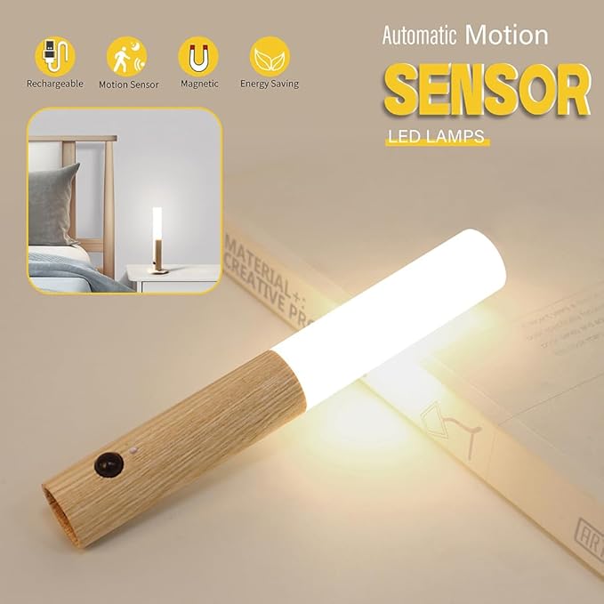 Wooden Motion Sensor Night Lights