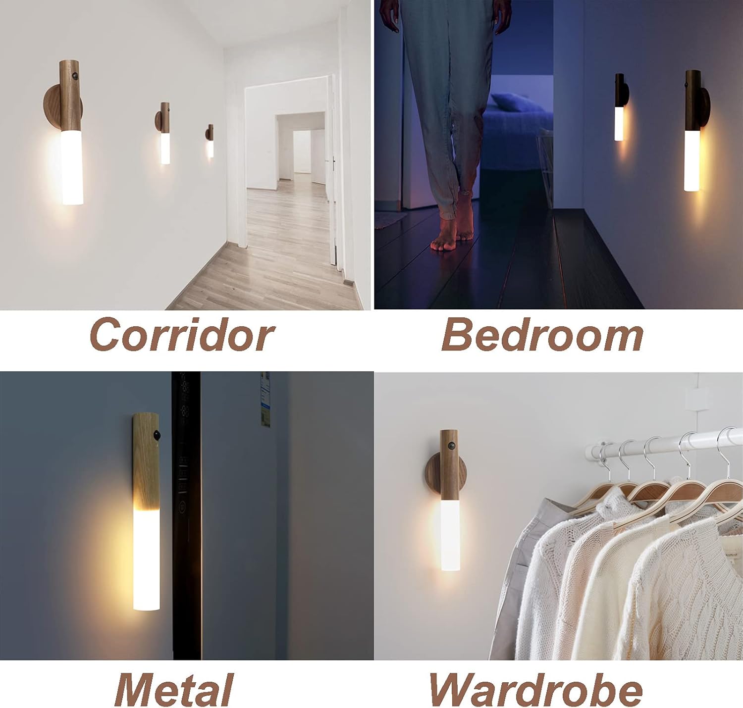 Wooden Motion Sensor Night Lights