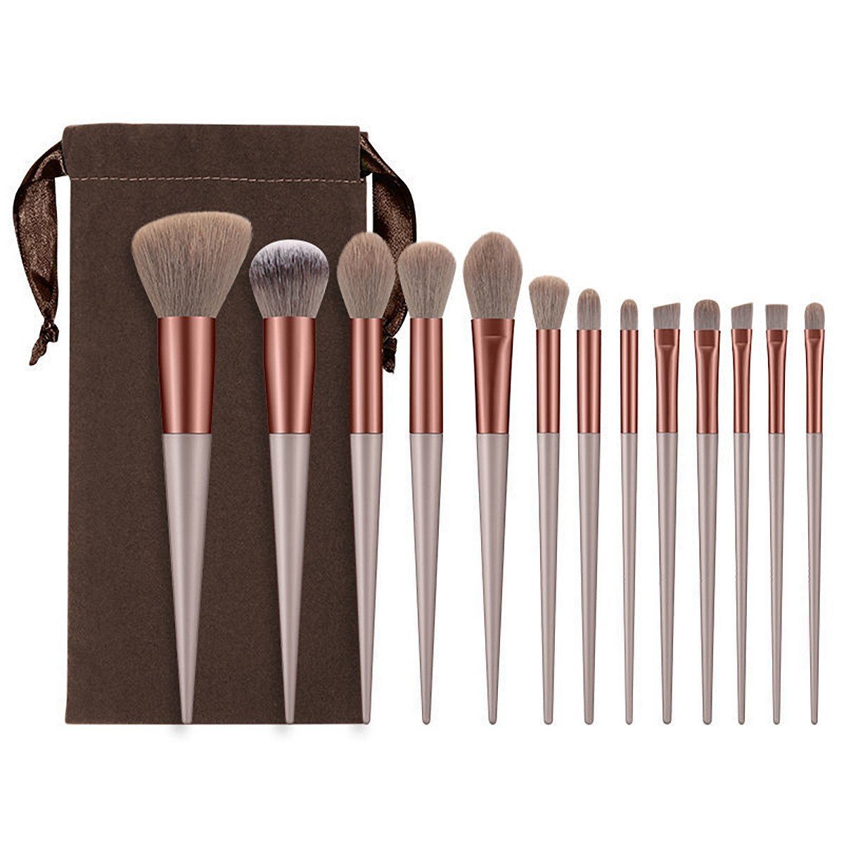 🔥13-Pc Professional Makeup Brush Kit – Soft Synthetic Hair for Face & Eyes – Travel-Friendly
