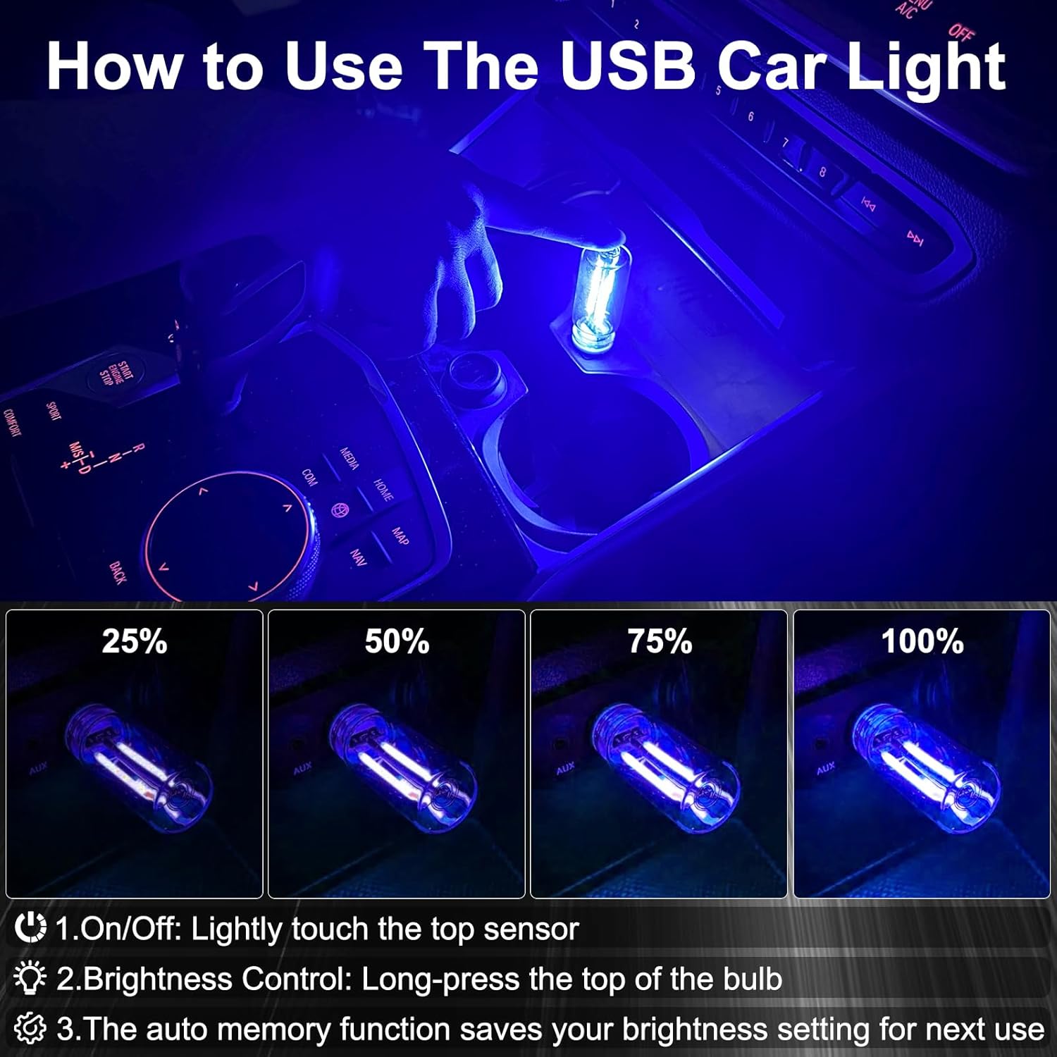 Car USB Night Light Bulb
