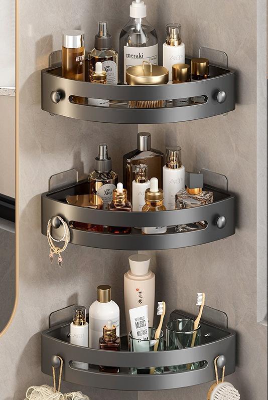 Triangle Shower Caddy Drill Free Wall MountShower Organizer(3 PCS)