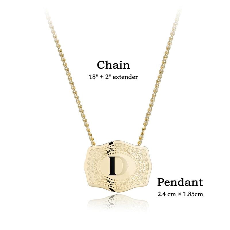 🤠 Handmade Western CowTag Initial Necklace ✨Your Story in 14K Gold Plated Perfection