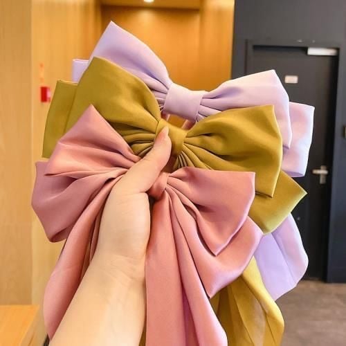 🔥Large Bow Hair Clip for Women – Wedding & Everyday Ponytail Accessory with Long Tail