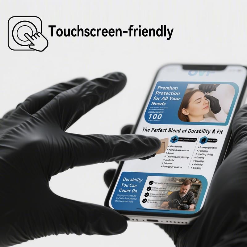 🔥 Heavy Duty Nitrile Gloves,6mil-50 Count