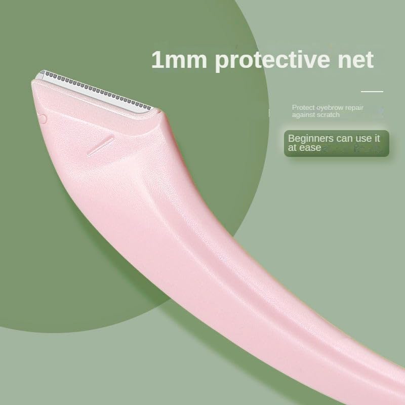 ⚡Beginner's Safety Eyebrow Razor - Stainless Steel Crescent Blade with Micro-Guard