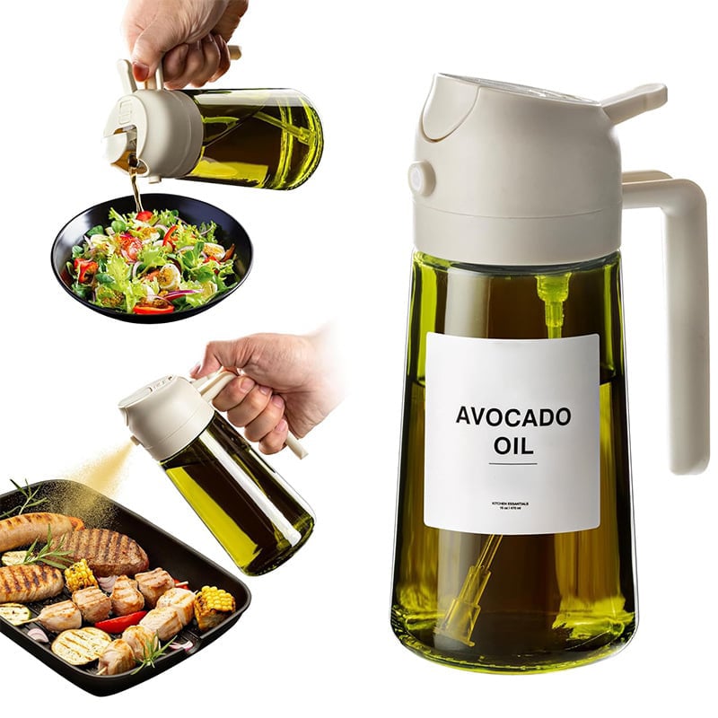 💕2 in 1 Glass Oil Sprayer & Dispenser