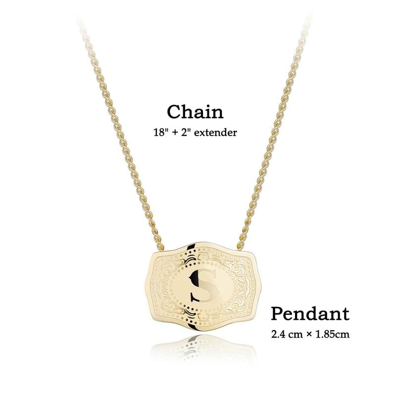 🤠 Handmade Western CowTag Initial Necklace ✨Your Story in 14K Gold Plated Perfection