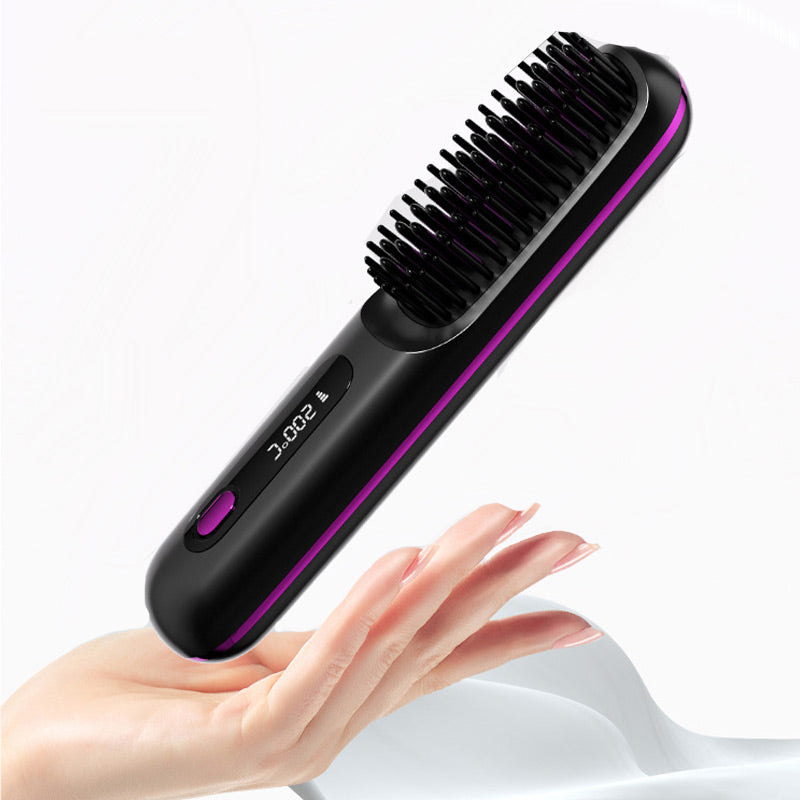 🔥Hot Sale 40% Off🔥Wireless Ceramic Heating Hair Straightening Comb