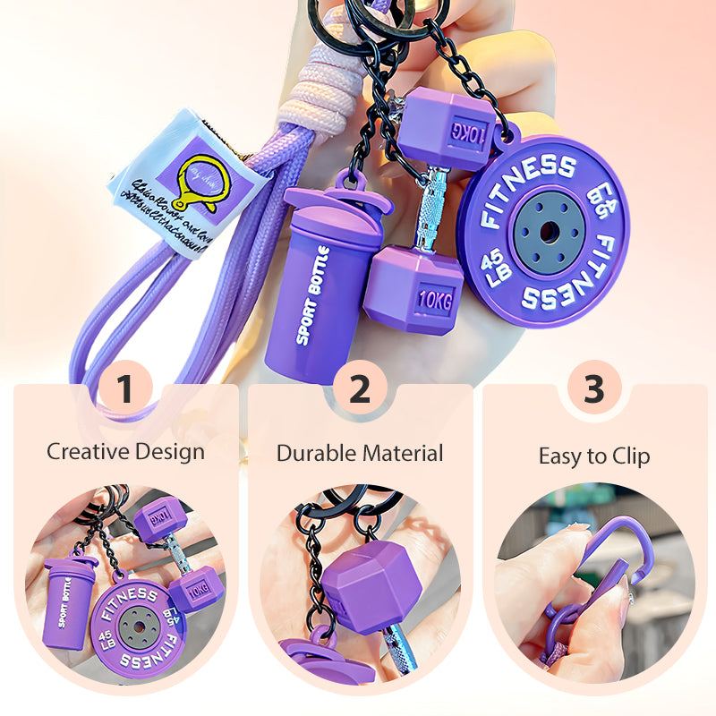 🔥Creative Fitness Themed Keychain
