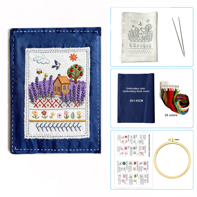 DIY Embroidery Stitch Practice Book Kit