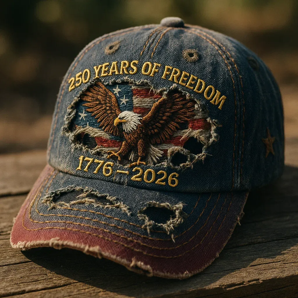 US 250th Anniversary Vintage Printed Cap