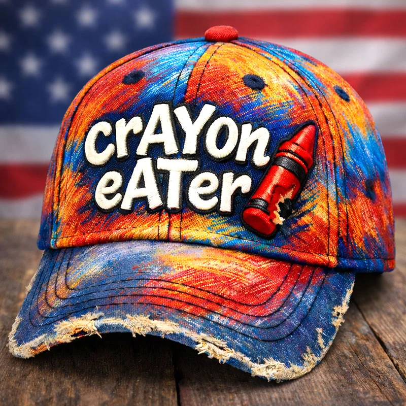Veteran Marine Corps Eating Crayons Art Print Casual Hat
