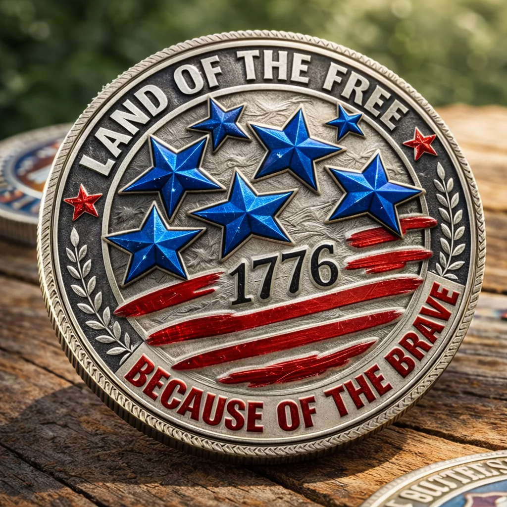 🏆Flash Sale 60% OFF - 1776 Land of the Free Patriotic Commemorative Coin