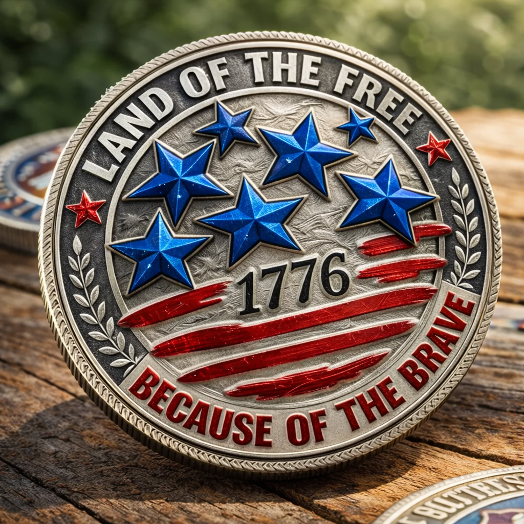 🏆Flash Sale 60% OFF - 1776 Land of the Free Patriotic Commemorative Coin