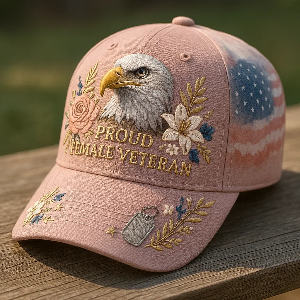 Women's Veterans Print Hat