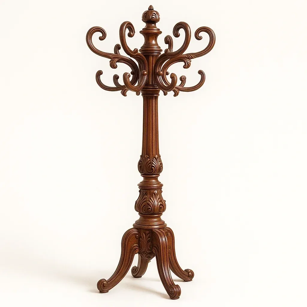 Perchero de ropa de Madera Maciza Marrón Altura