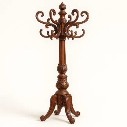 Perchero de ropa de Madera Maciza Marrón Altura