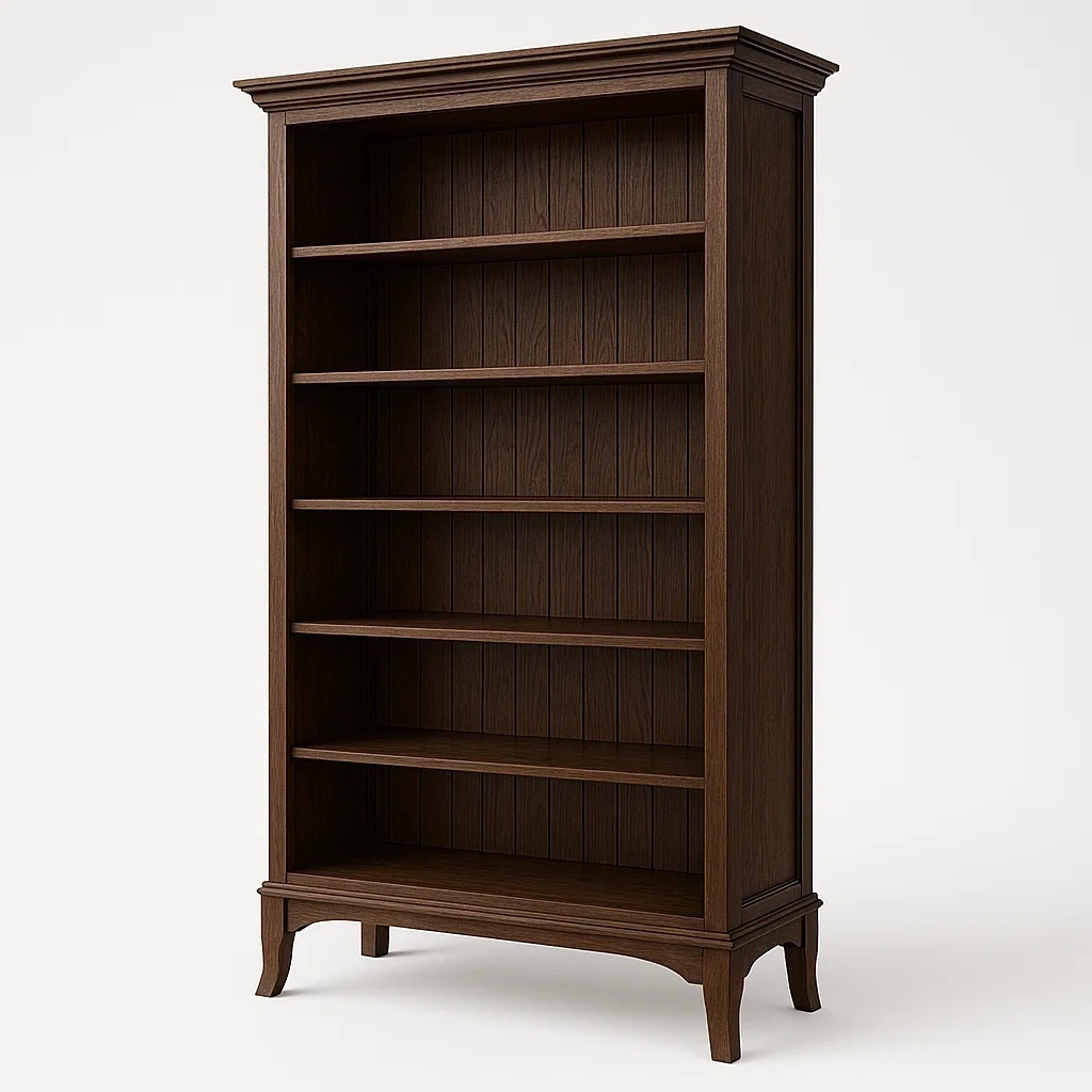 Librería de madera maciza marrón