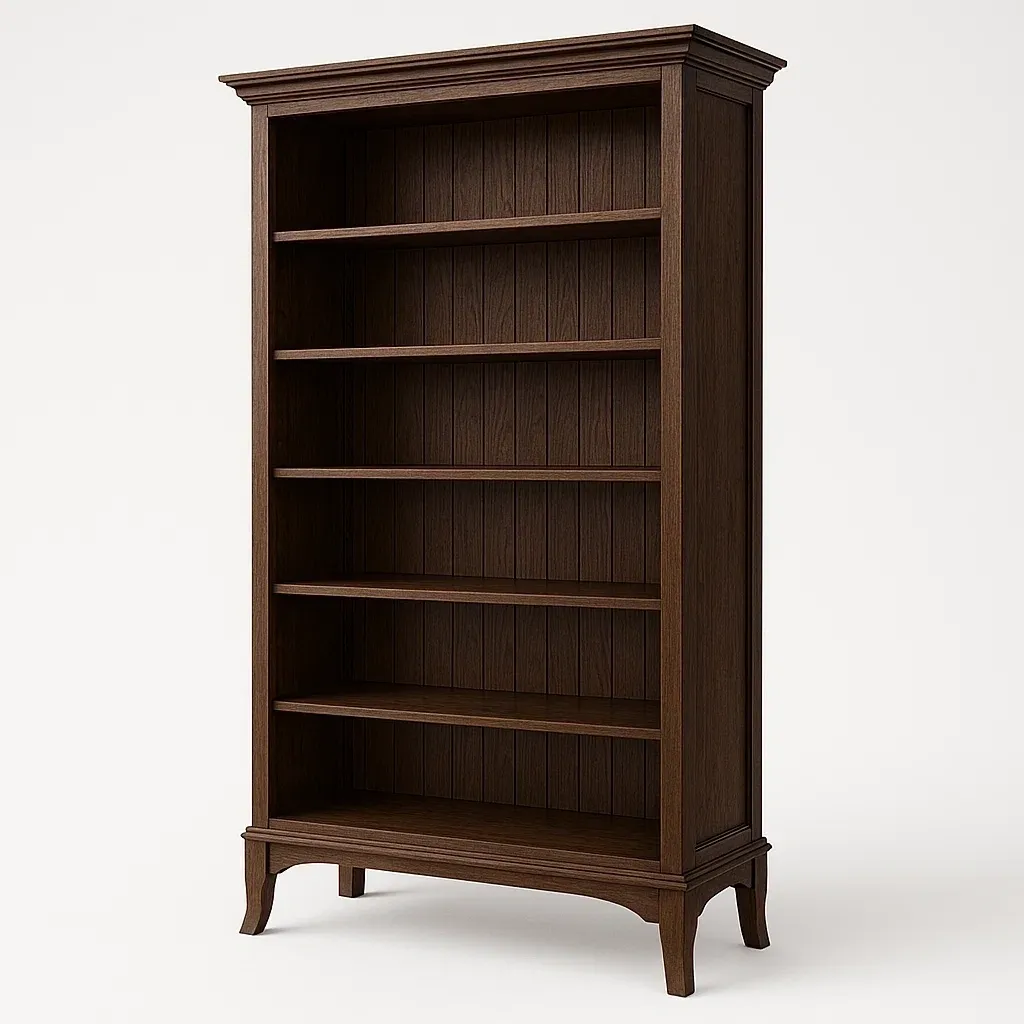 Librería de madera maciza marrón