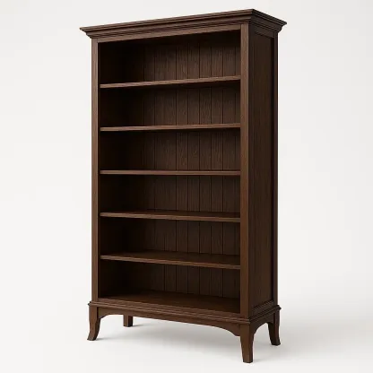 Librería de madera maciza marrón