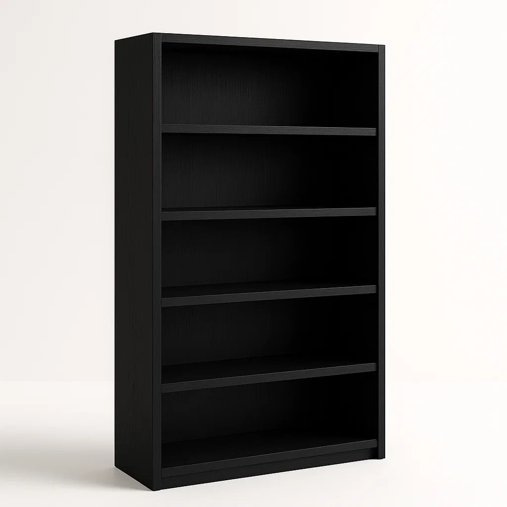 Librería de madera negra 180x80x28 cm