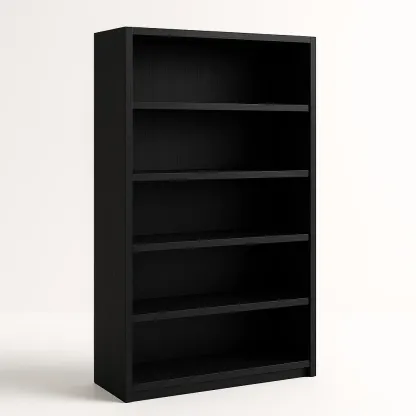 Librería de madera negra 180x80x28 cm
