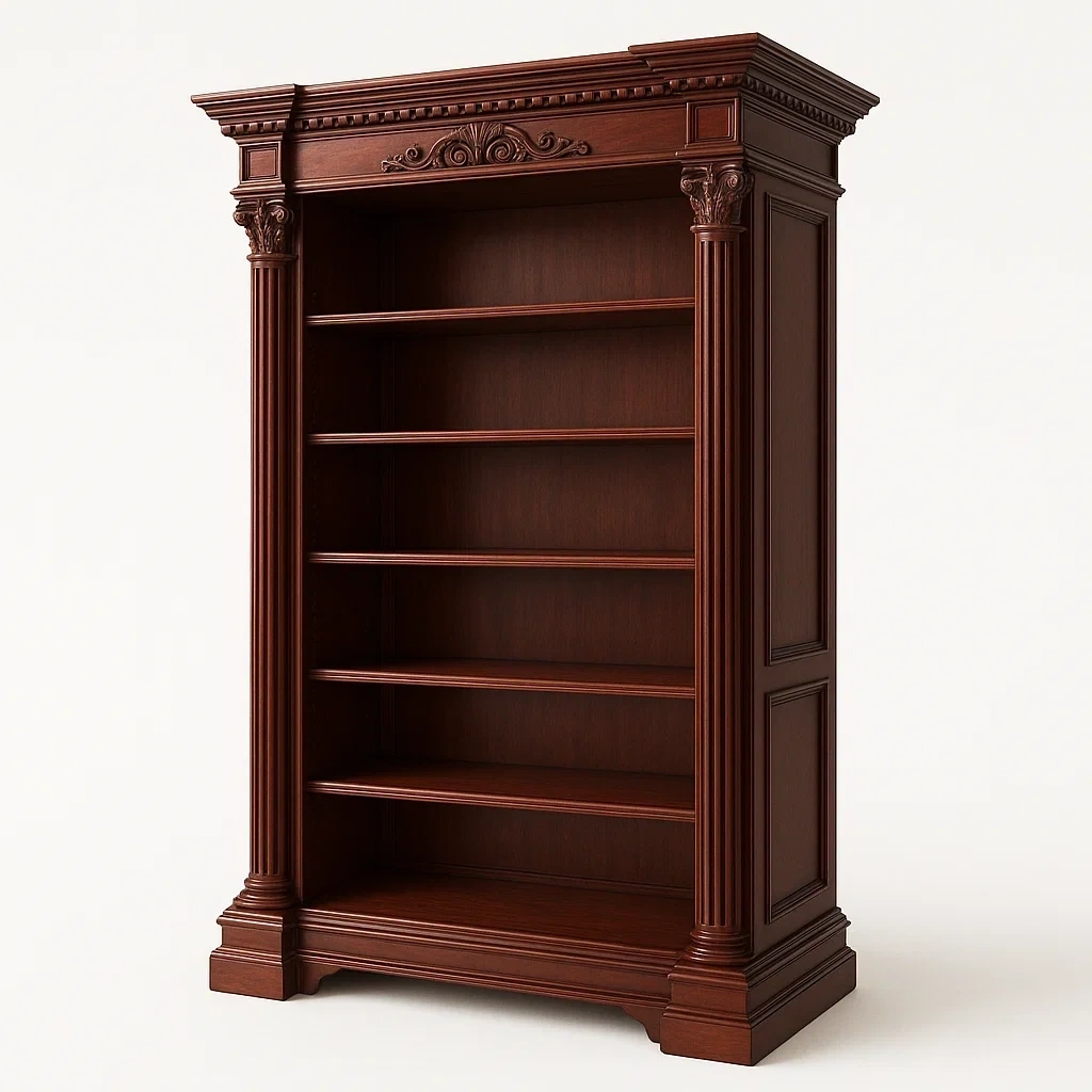 Librería de madera marrón 200cm x 120cm x 40cm