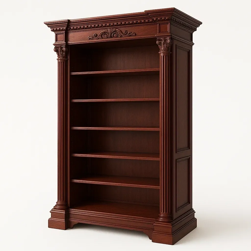 Librería de madera marrón 200cm x 120cm x 40cm