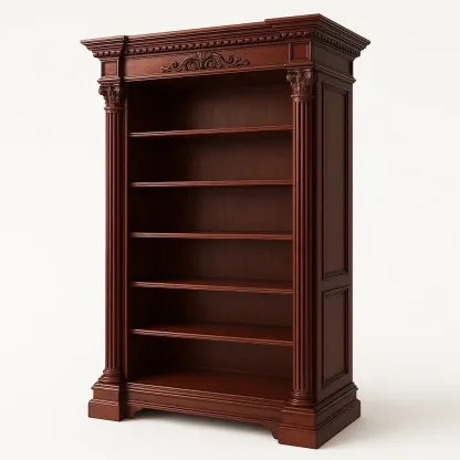 Librería de madera marrón 200cm x 120cm x 40cm