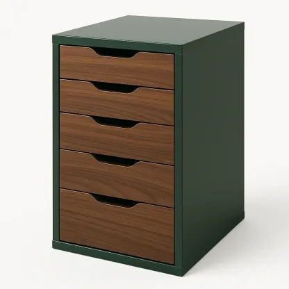 Archivador de madera y melamina verde 40x50x70cm