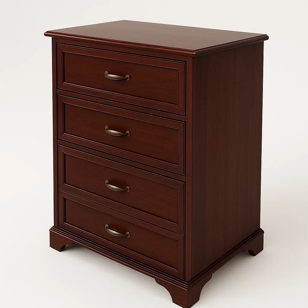 Cómoda de Madera con 4 Cajones Marrón