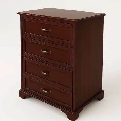 Cómoda de Madera con 4 Cajones Marrón