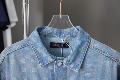 Fashion Plaid Long Sleeved Denim Jackets