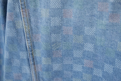 Fashion Plaid Long Sleeved Denim Jackets