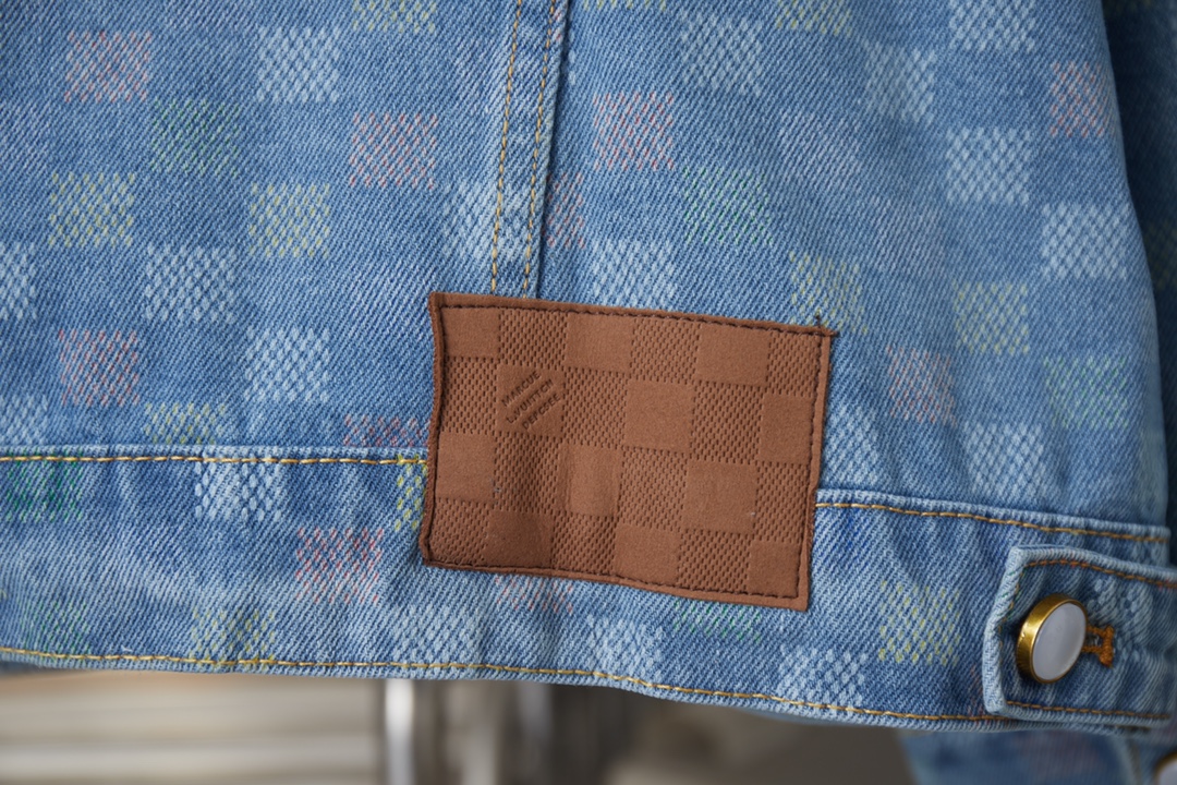 Fashion Plaid Long Sleeved Denim Jackets