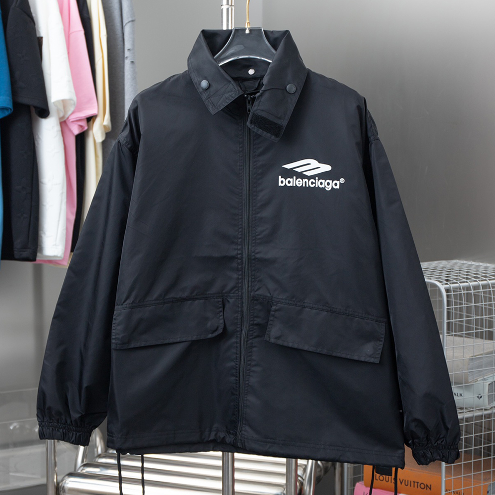 Letter Long Sleeved Waterproof Jackets