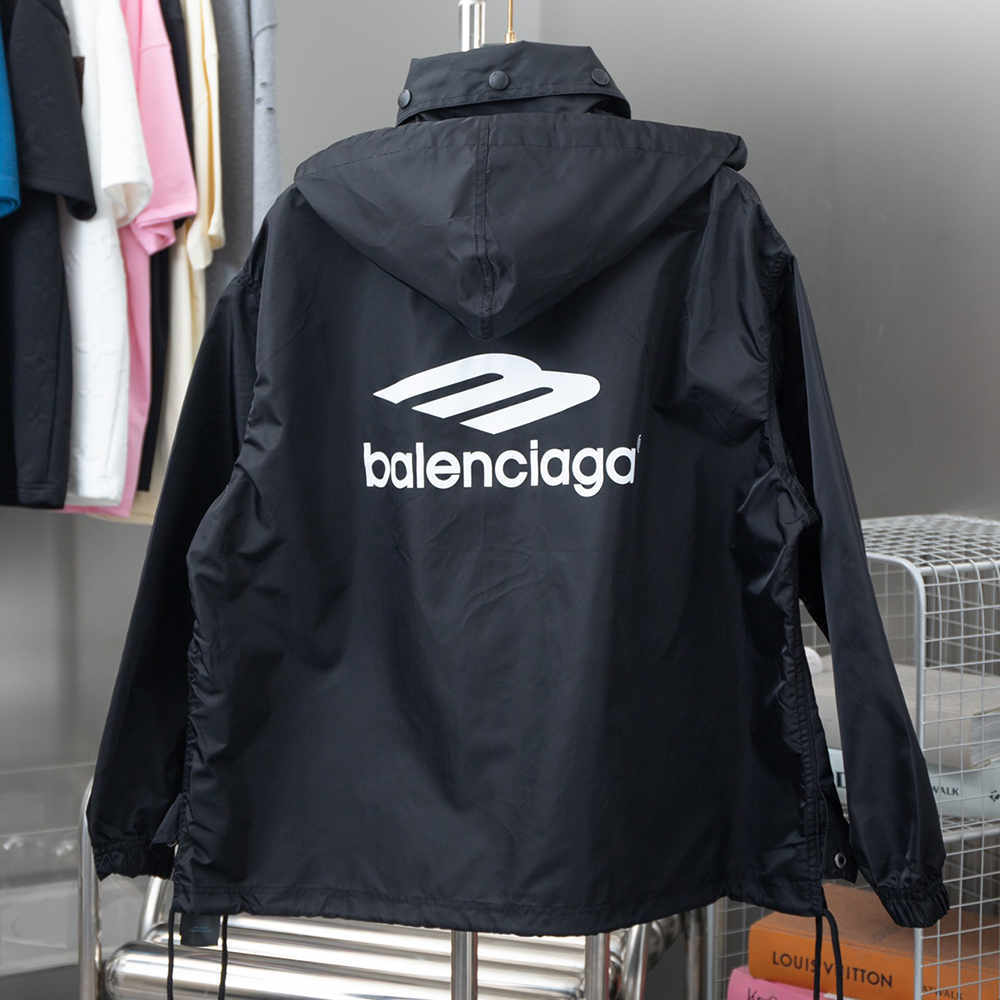 Letter Long Sleeved Waterproof Jackets