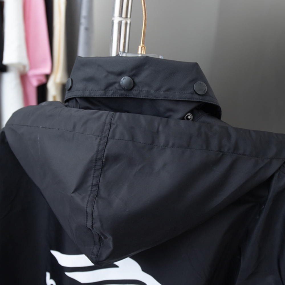 Letter Long Sleeved Waterproof Jackets