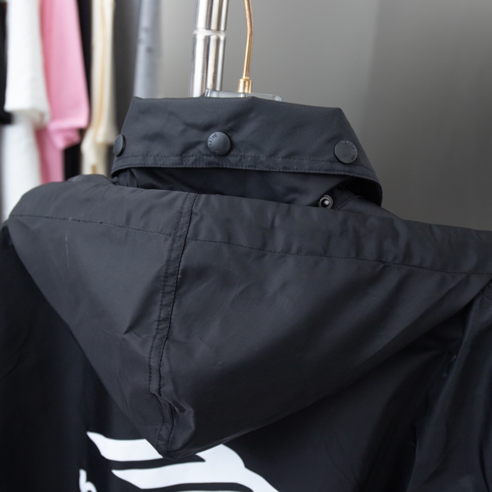 Letter Long Sleeved Waterproof Jackets