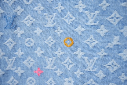 Old Flower Print Long Sleeved Denim Jackets