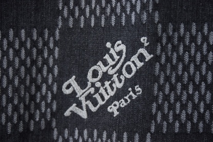 Checkerboard Print Long Sleeved Denim Jackets