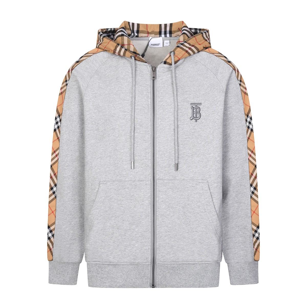 Classic Plaid Print Long Sleeve Zipper Hoodies