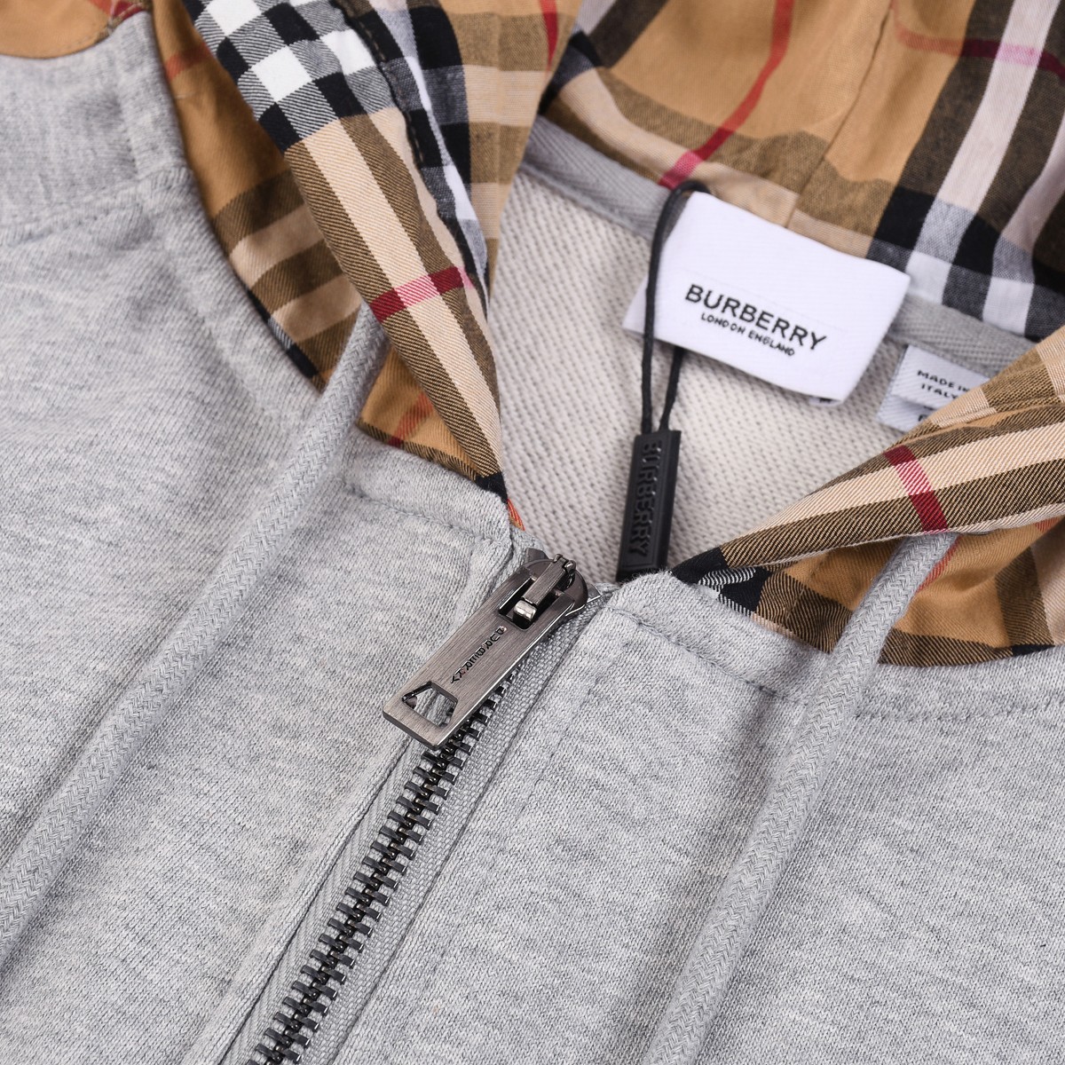 Classic Plaid Print Long Sleeve Zipper Hoodies