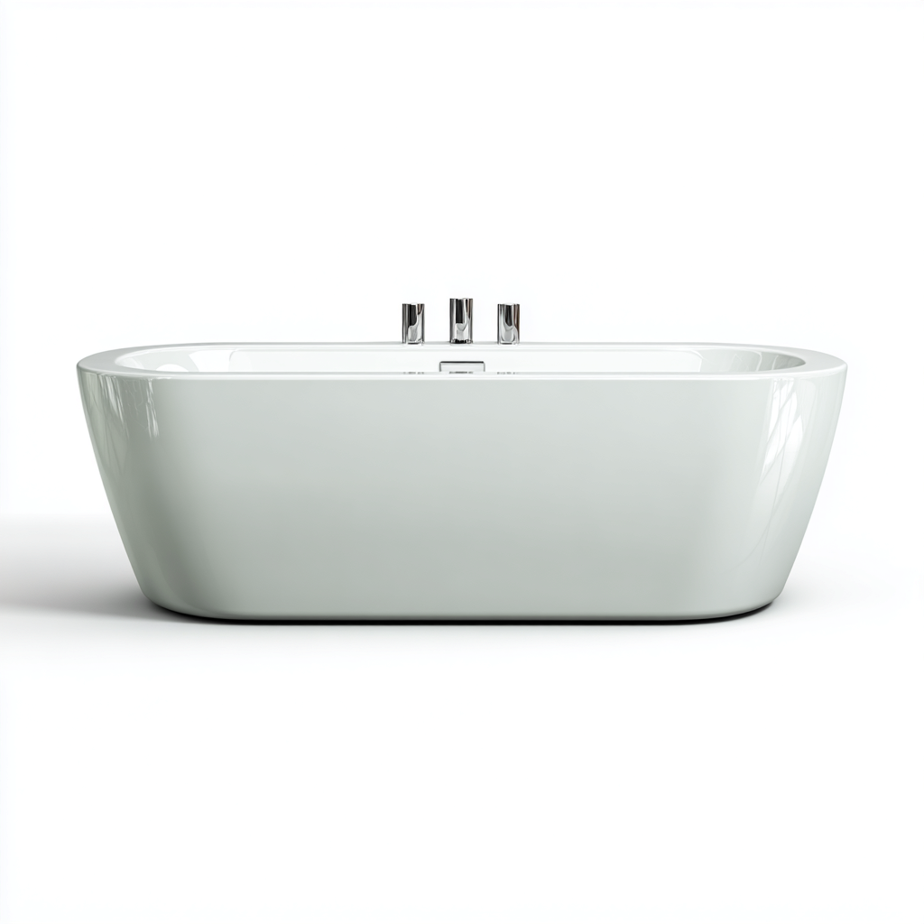 Vasca da bagno acrilico 175x80x60 cm - bianco - bagno - design moderno-Airyora