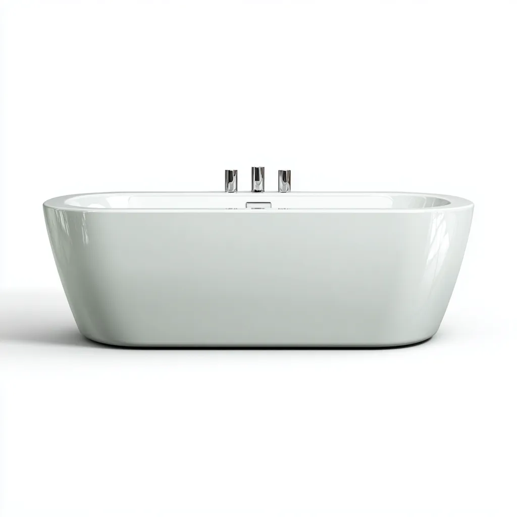 Vasca da bagno acrilico 175x80x60 cm - bianco - bagno - design moderno-Airyora